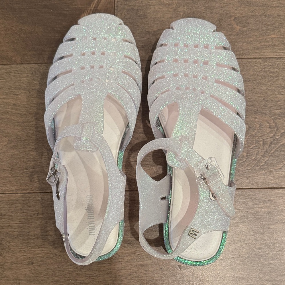 Melissa Sparkling Sandals - White with green hue